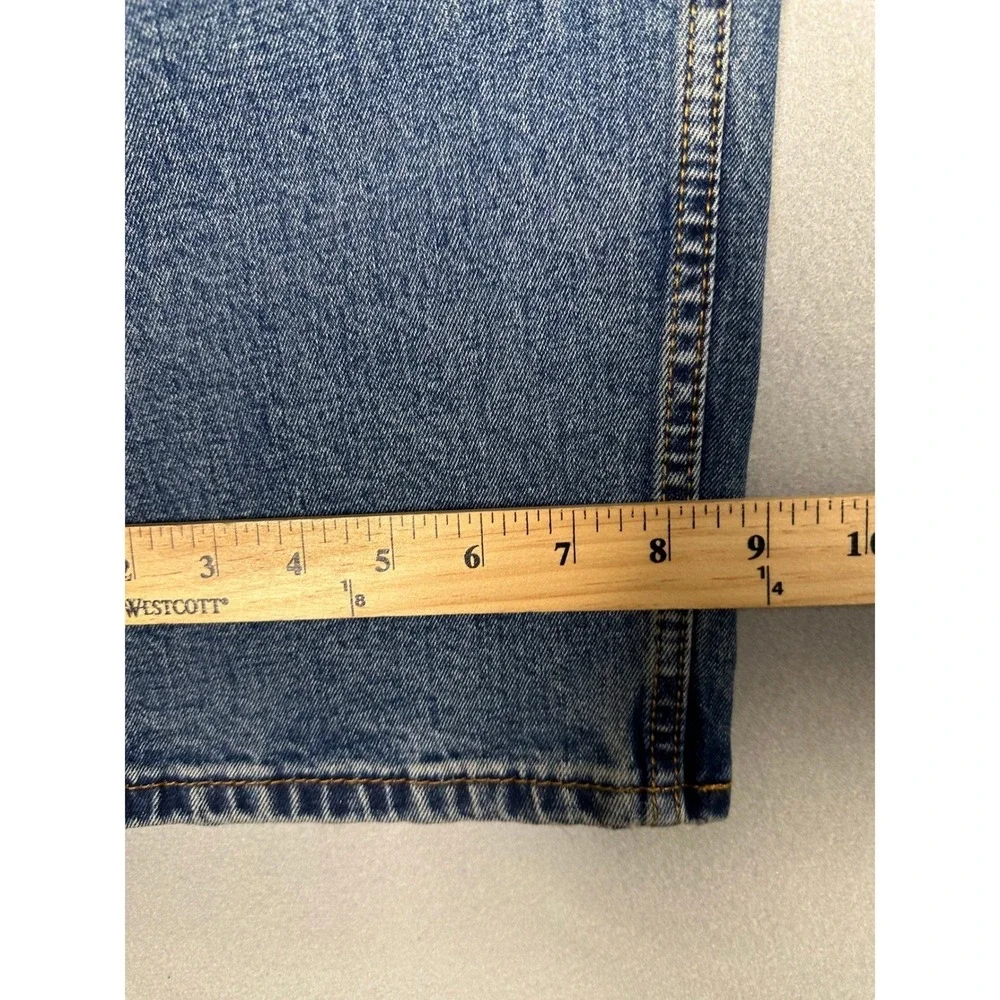 NEW Levis 505 Jeans Mens 38X30 Blue Regular Fit Straight Leg Distressed Stretch